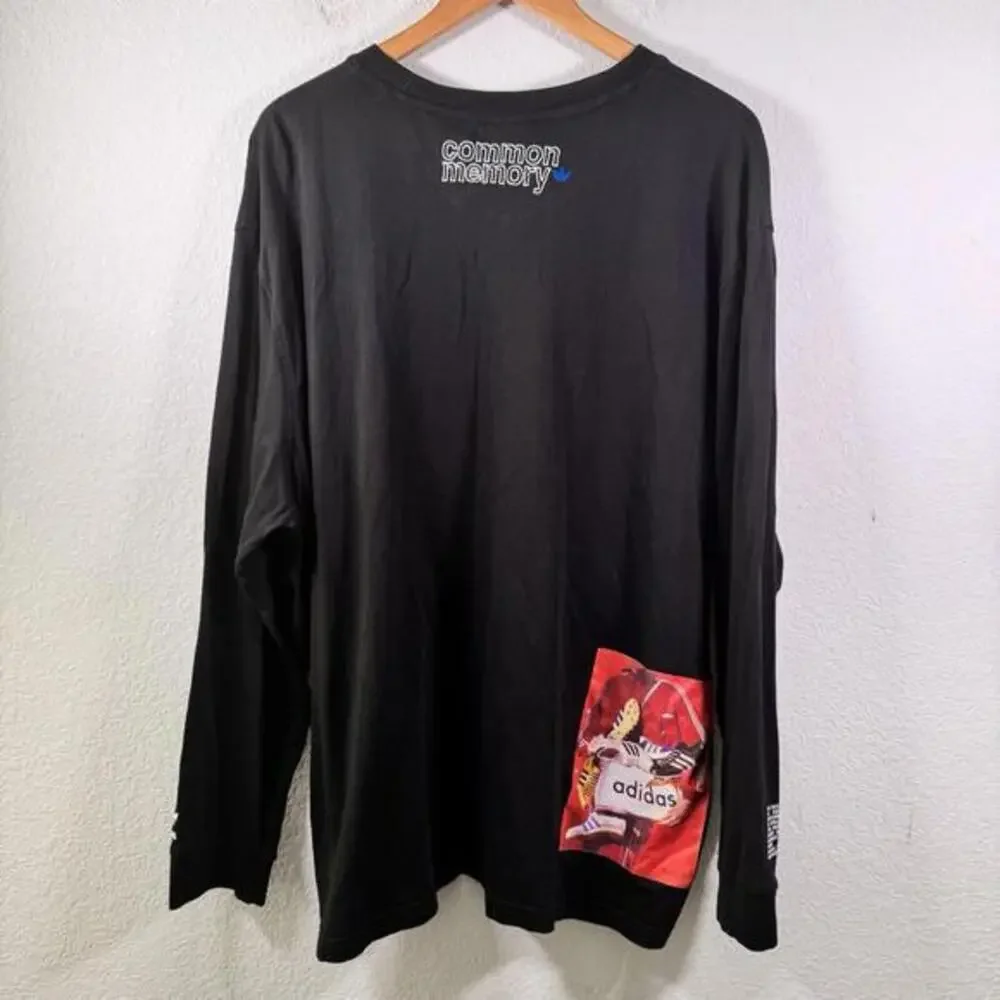 Adidas Originals‎ Common Memory Long Sleeve T-Shirt Black Men's 2XL